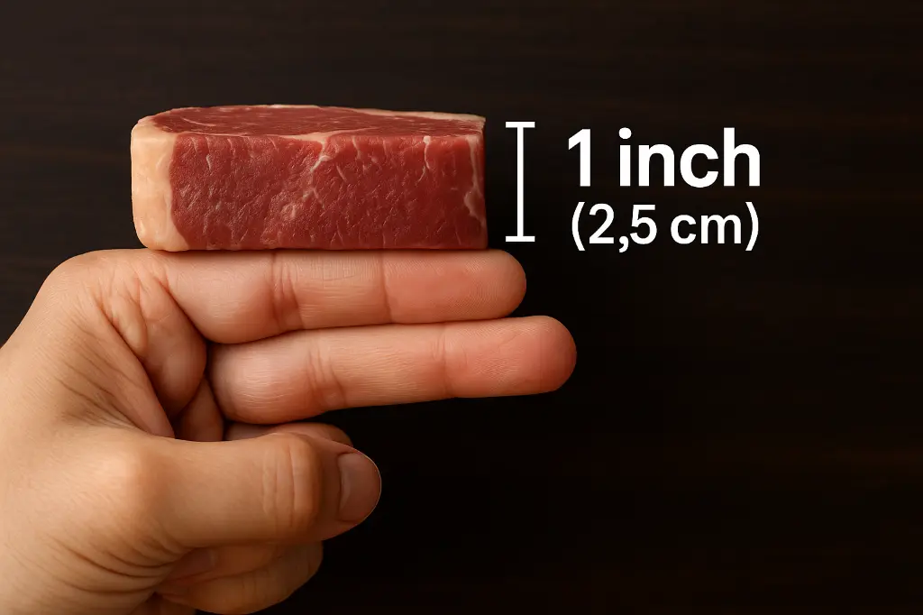 Steak Thickness Measurement on Hand.webp