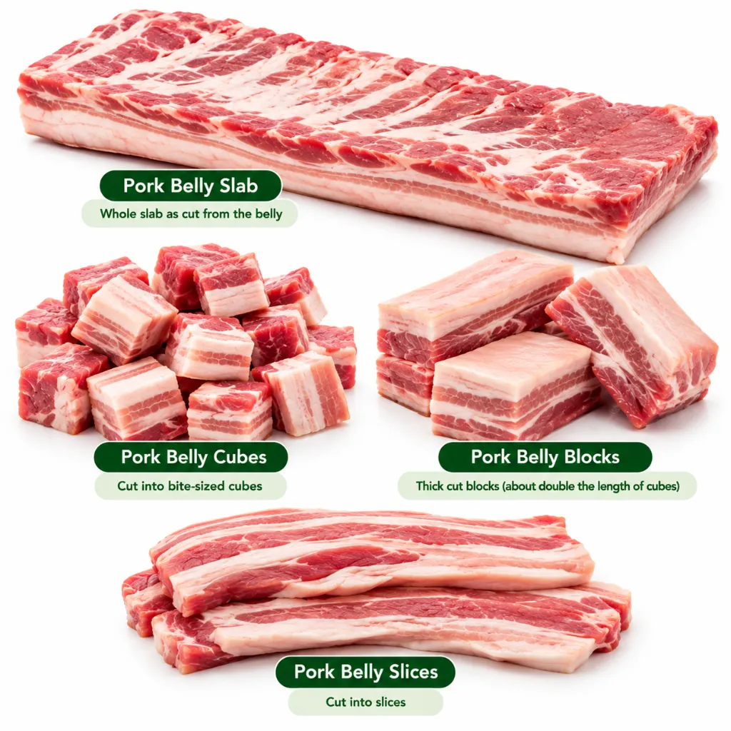 Pork Belly Cuts Catalog Infographic.webp