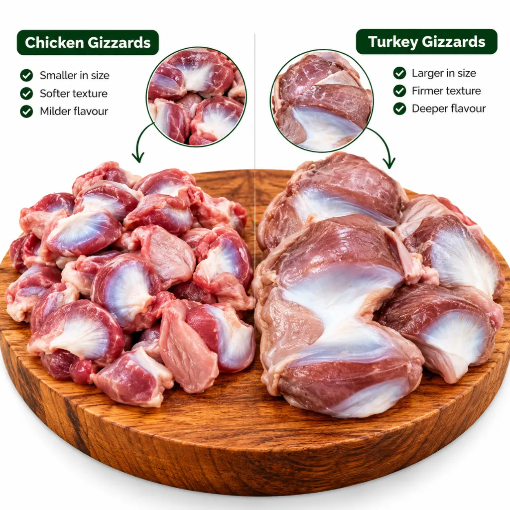 Chicken vs. Turkey Gizzards Comparison.webp